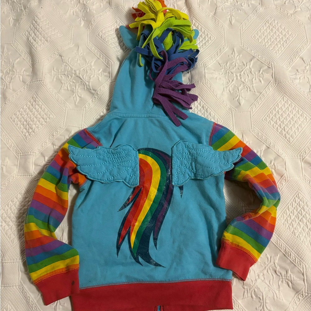 My Little Pony Colorful Kids Hoodie with Rainbow Mane